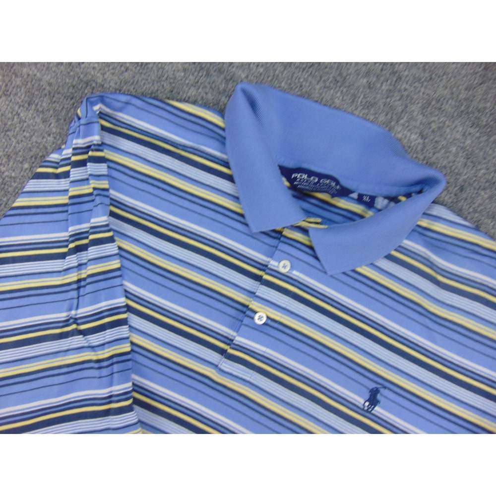 Polo Golf Polo Mens XL Ralph Lauren Blue Striped Short Sleeve Golfcore Preppy